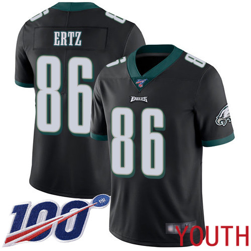 Youth Philadelphia Eagles #86 Zach Ertz Black Alternate Vapor Untouchable NFL Jersey Limited Player Season->youth nfl jersey->Youth Jersey